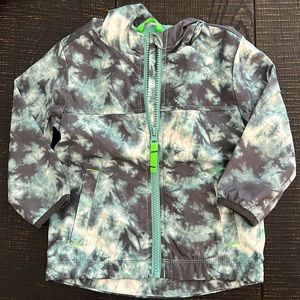 Boys Marble Hooded Raincoat with Pockets